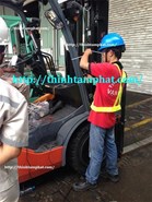 Lắp thiết bị cảnh báo tốc độ xe nâng cho công ty CP Ewos Việt Nam